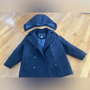 Jacadi Paris 4T/4Y Navy Blue Pea coat